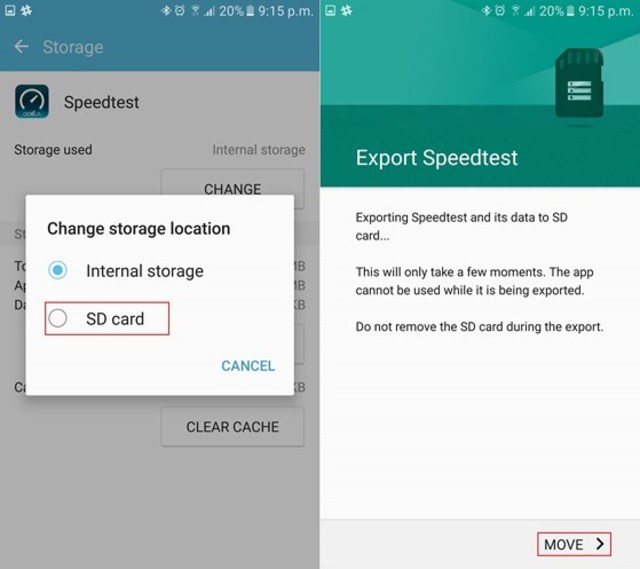 Chuyển ứng dụng sang thẻ nhớ trên Android 7.0 và 6.0