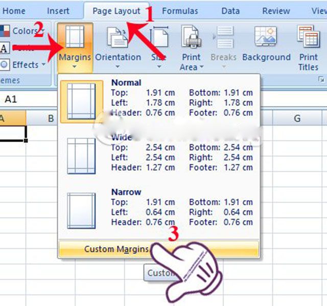 Cách căn chỉnh lề trong Excel 3