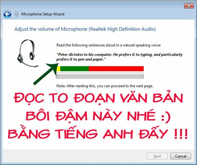 Thiết lập Microphone trên Windows 7-10