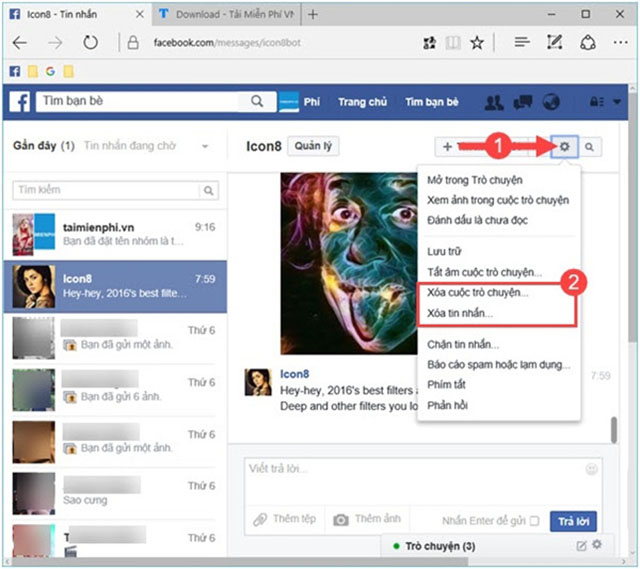 Cách khôi phục tin nhắn đã xóa trên Facebook 10