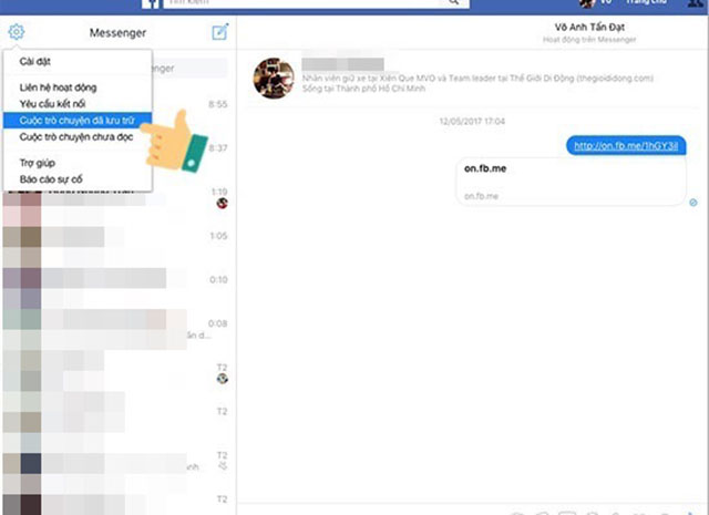 Cách khôi phục tin nhắn đã xóa trên Facebook 3