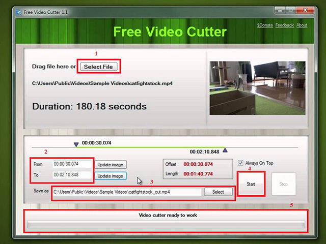 Cách cắt video với phần mềm Free Video Cutter 1