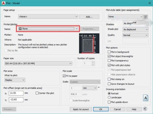 Chuyển file DWG sang PDF với thao tác in File 2