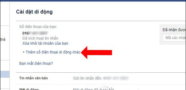 Thay đổi số điện thoại facebook bằng máy tính 3