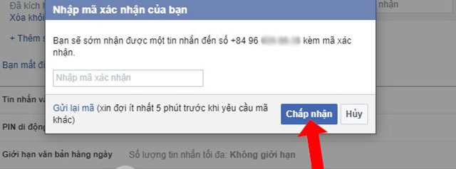 Thay đổi số điện thoại facebook bằng máy tính 6