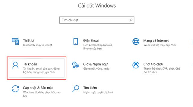 Cách đổi mật khẩu cho máy tính Windows 10 2