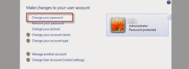 Cách đổi mật khẩu cho máy tính Windows 7 4