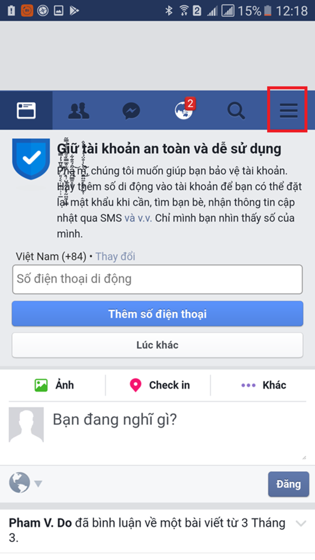 đổi tên facebook 1 chữ trên iphone 8