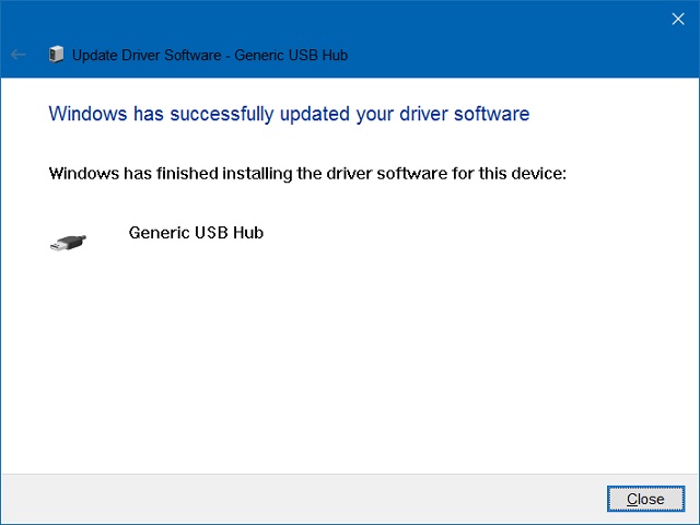 Thử cập nhật drive Generic USB Hub (s)