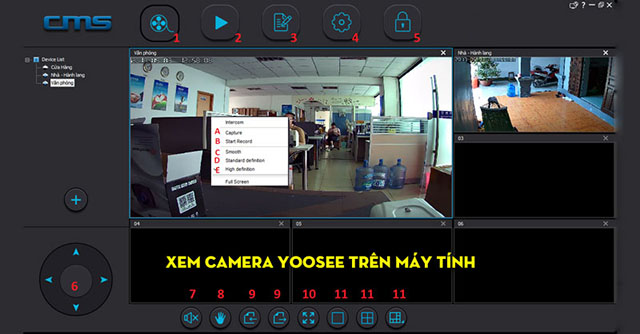 phần mềm xem camera trên máy tính Camera YooSee