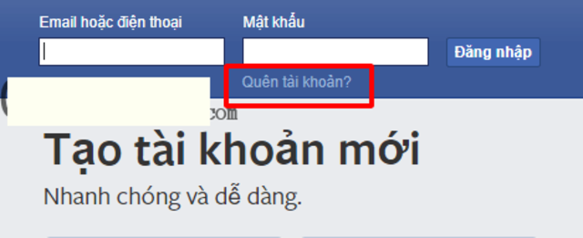 cách 4 khôi phục tài khoản Facebook 1