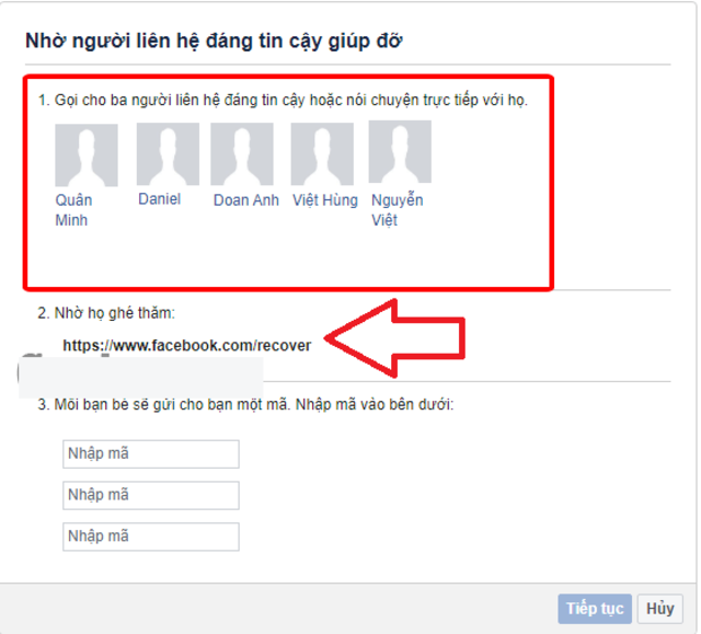 cách 4 khôi phục tài khoản Facebook 7