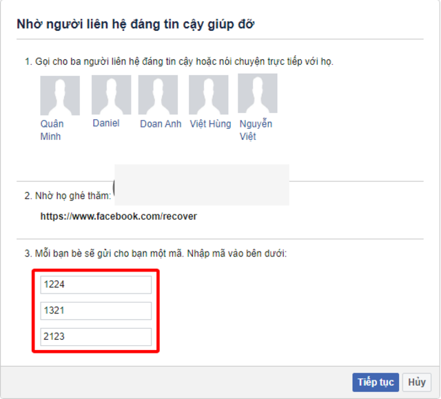 cách 4 khôi phục tài khoản Facebook 9