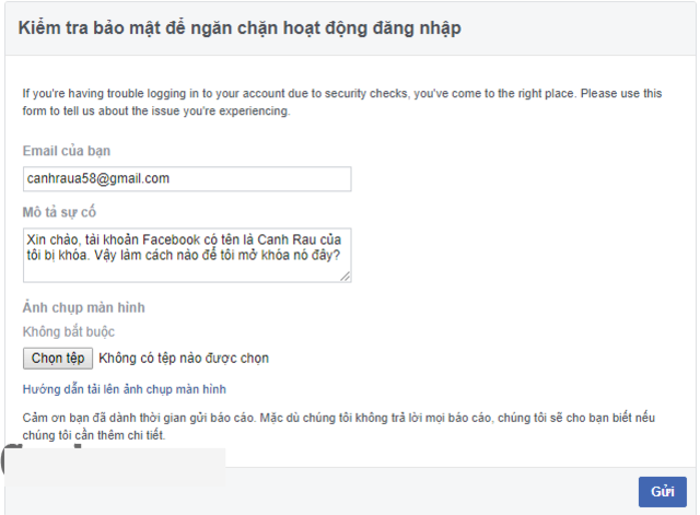 cách 5 khôi phục tài khoản Facebook 1