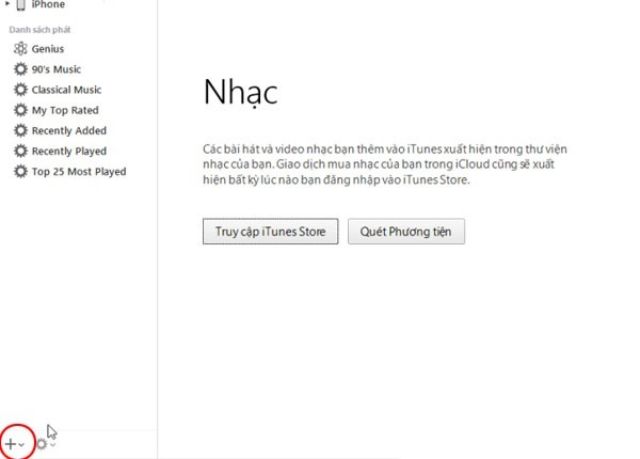Cách copy nhạc từ máy tính vào iphone nhờ Itunes