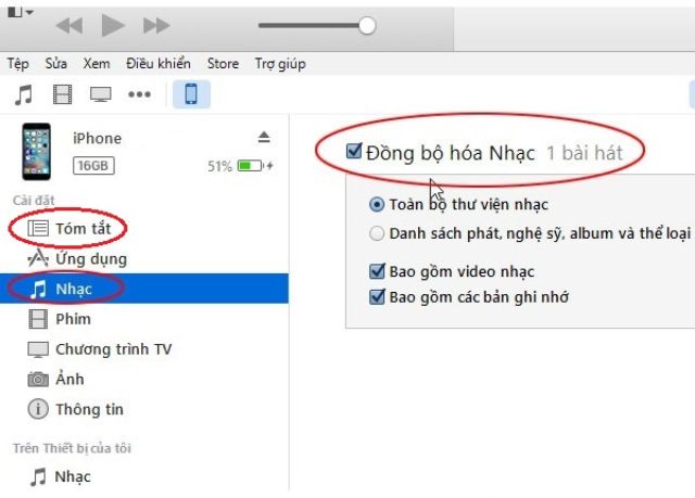 Cách copy nhạc từ máy tính vào iphone nhờ Itunes