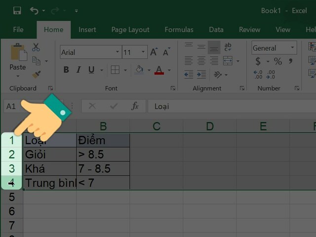 cách giãn dòng trong excel 1