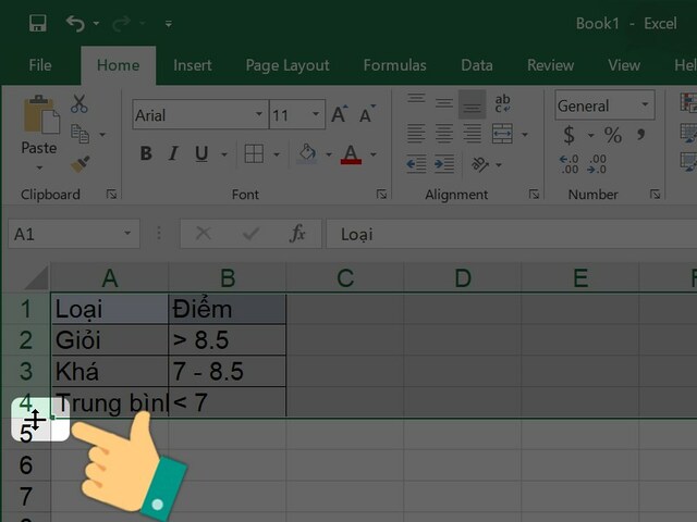 cách giãn dòng trong excel 2