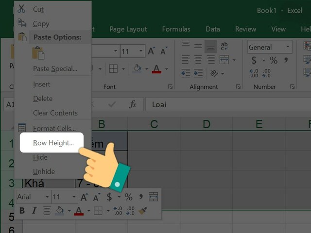 cách giãn dòng trong excel 3