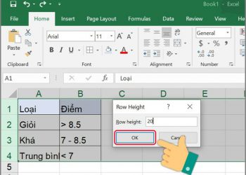 cách giãn dòng trong excel 6