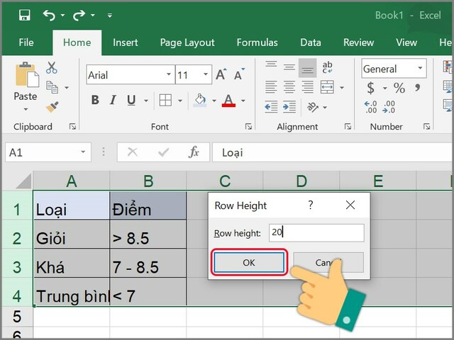 cách giãn dòng trong excel 6