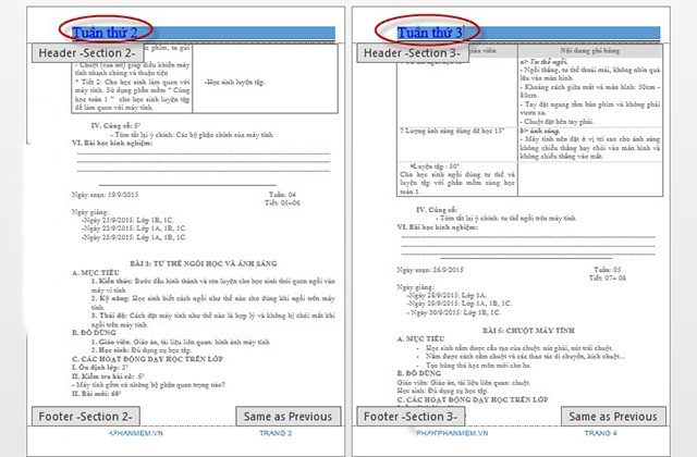 cách tạo header and footer trong word 9