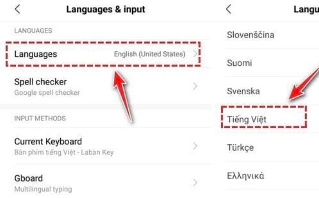 cài đặt tiếng Việt ngôn ngữ cho điện thoại Xiaomi