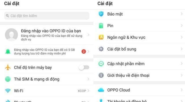 cài đặt tiếng Việt cho điện thoại Oppo