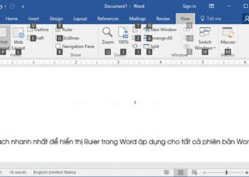 HIỂN THỊ RULER CĂN CHỈNH LỀ TRÊN WORD