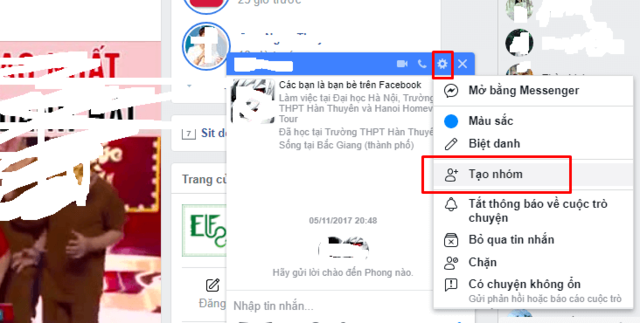 Tạo group chat Facebook bằng máy tính  