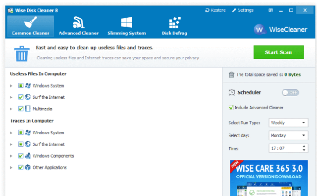 Phần mềm Wise Disk Cleaner