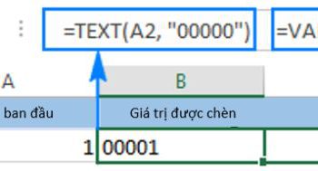 Cách viết số 0 trong Excel vào đầu các giá trị dễ dàng