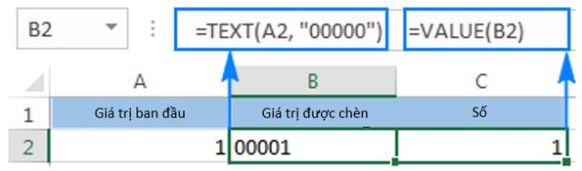 Chuyển qua dạng số để bỏ số 0 đứng đầu 