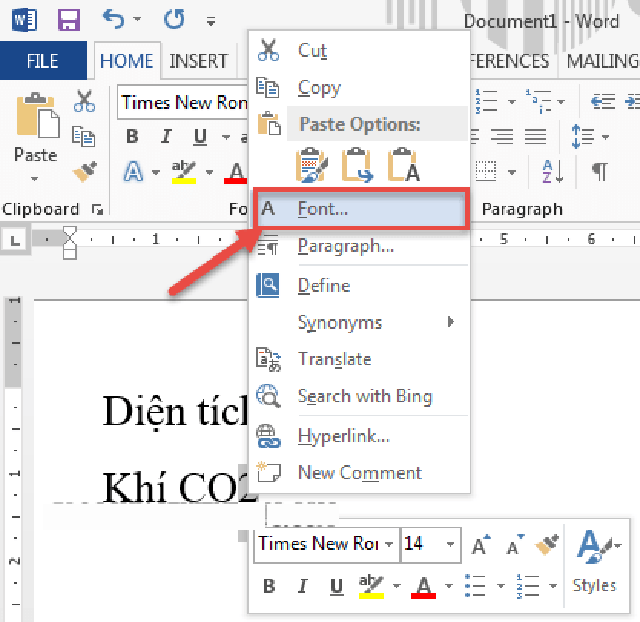 viết số mũ trong excel và word 9