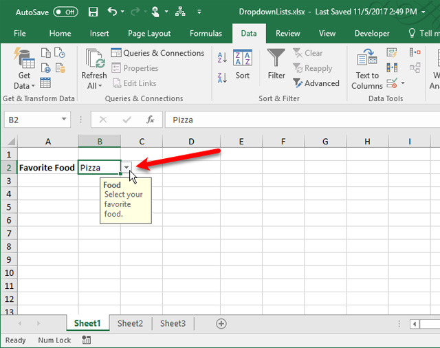 danh sách thả xuống trong excel 4