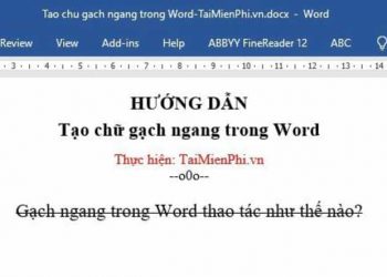 gạch ngang chữ trong word 3