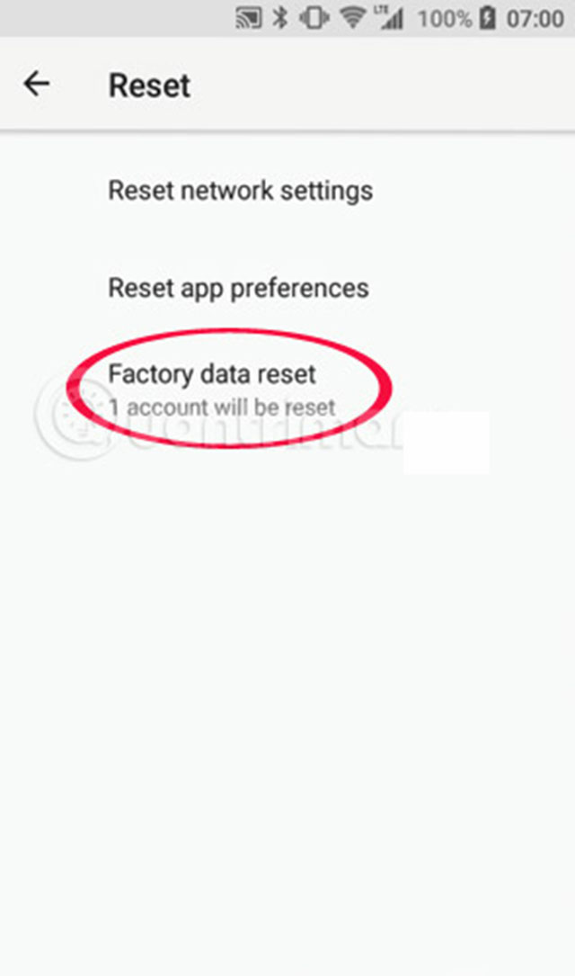 reset điện thoại Android 8 4