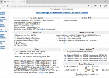 Sử dụng Belarc Advisor