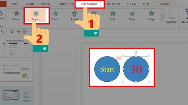 tạo ra đồng hồ đếm ngược trong PowerPoint