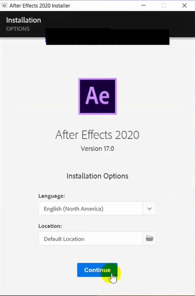 cài đặt After Effects CC 2020 4