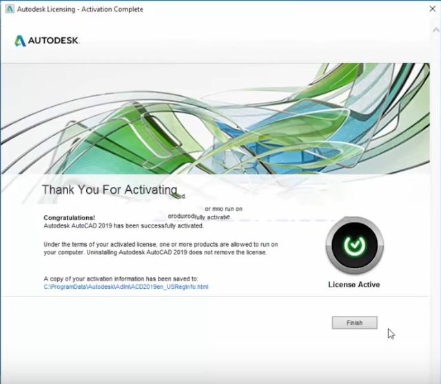 Kích hoạt AutoCAD 2019 16