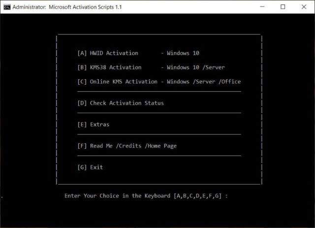 Hướng dẫn dùng Microsoft Activation Script 1.1