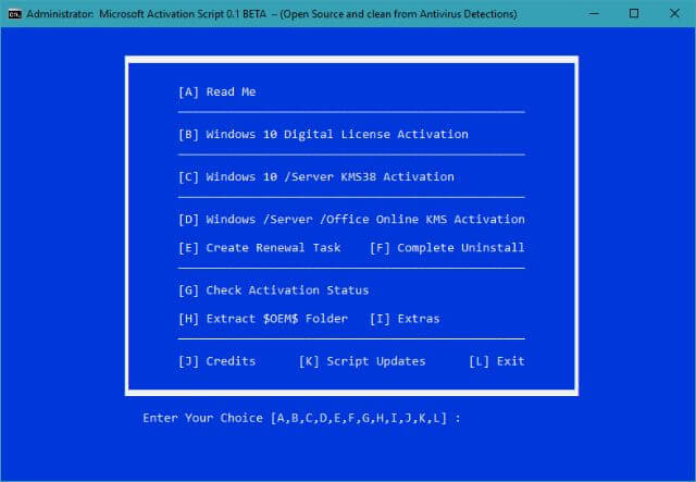 Hướng dẫn dùng Microsoft Activation Script 1.1