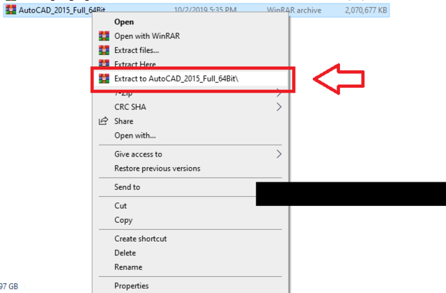 gải nén file AUTOCAD 2015 