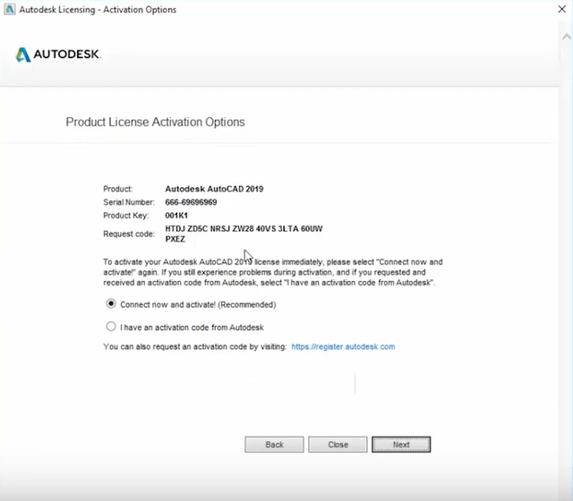 Kích hoạt AutoCAD 2019 10
