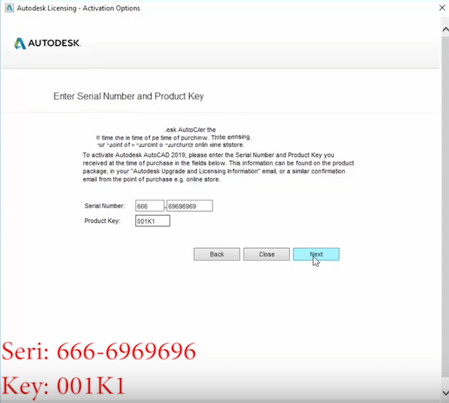 Kích hoạt AutoCAD 2019 9
