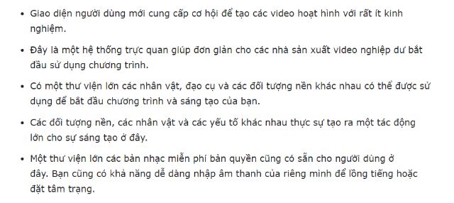 Chức năng của VideoScribe