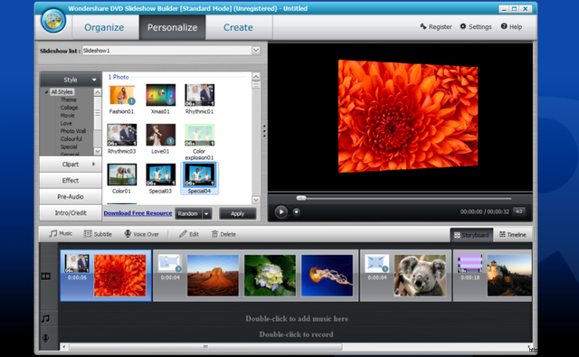 Tính năng của Wondershare DVD Slideshow Builder Deluxe