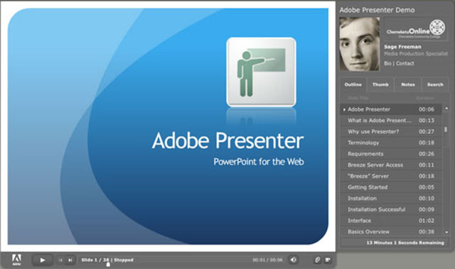 phần mềm Adobe Presenter