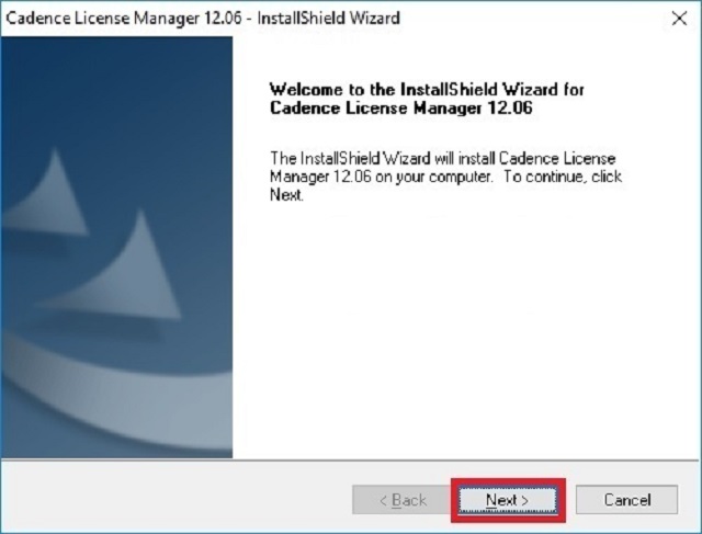 Cài Cadence License Manager bước 1